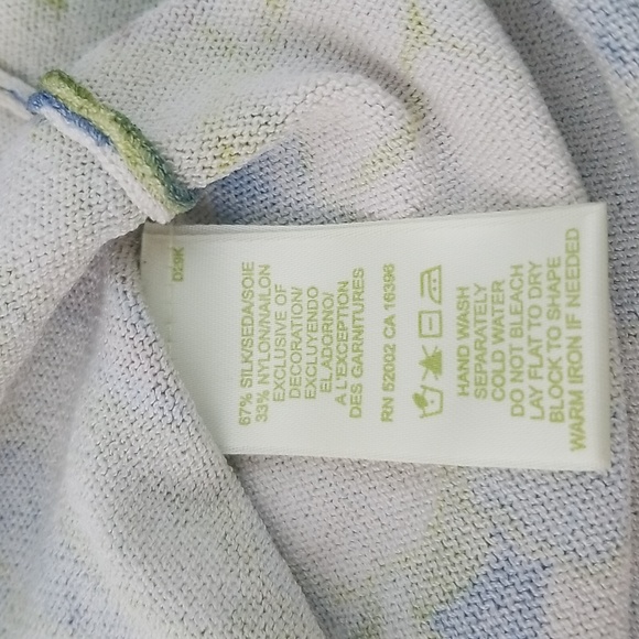 Sigrid Olsen Vintage Silk Blend Pastel Interwoven Top - Picture 6 of 6